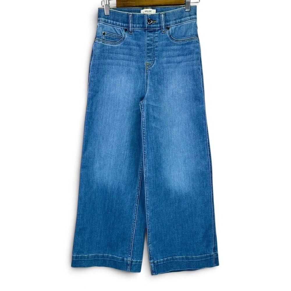 Spanx Spanxshape EverWear Cropped Wide Leg Jean Light Wash Women's Size Small